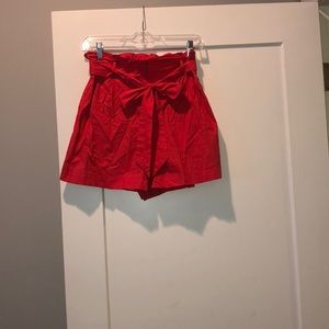 Red shorts with bow!